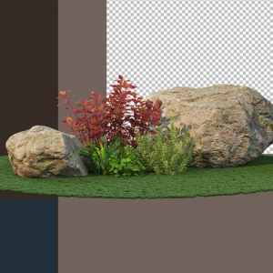 灌木景观石免扣素材18