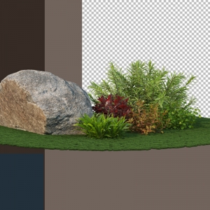 灌木景观石免扣素材20