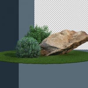 灌木景观石免扣素材02
