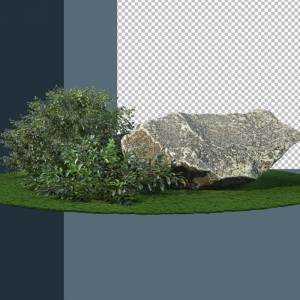 灌木景观石免扣素材03