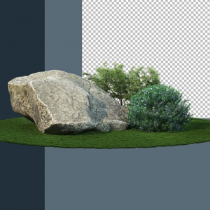 灌木景观石免扣素材04