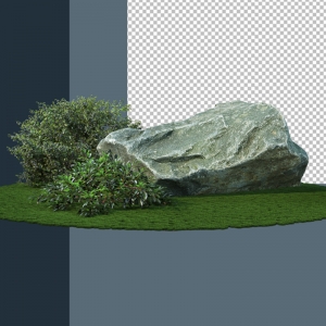 灌木景观石免扣素材05