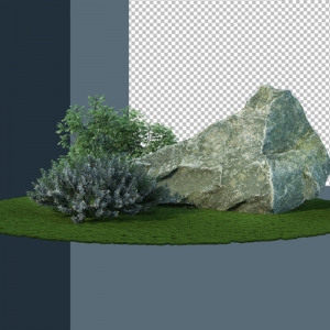 灌木景观石免扣素材06