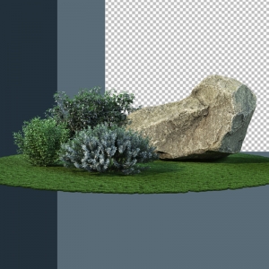 灌木景观石免扣素材07