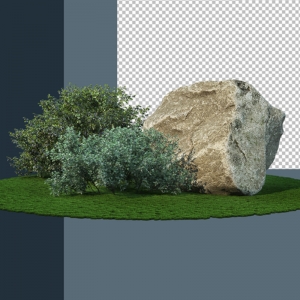 灌木景观石免扣素材09