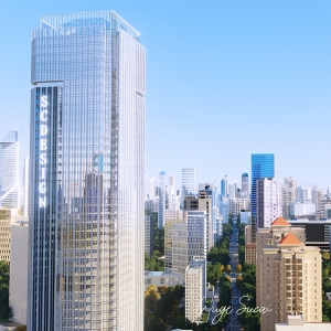 D5渲染器写实城市鸟瞰场景