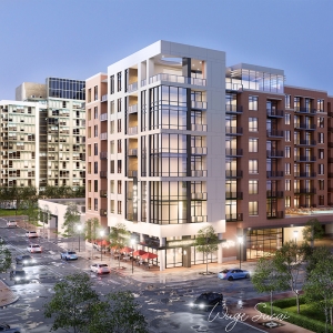 D5渲染器半鸟瞰建筑场景