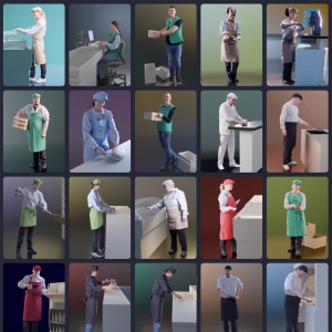 D5渲染器职业人物模型库30个