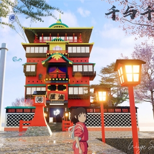 D5渲染器千与千寻油屋场景