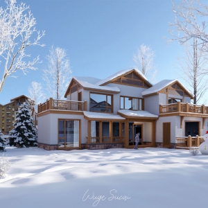 D5渲染器雪景效果场景