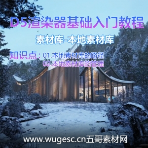 D5渲染器2.3版本基础入门教程-素材库-本地素材库
