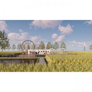 农场稻田景观SU模型场景01