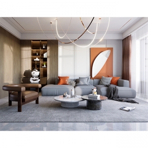 D5渲染器现代轻奢客厅场景