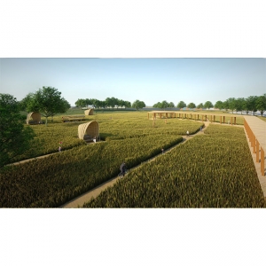 农场稻田景观SU模型场景02