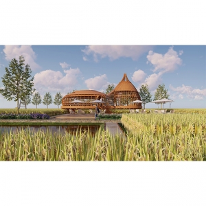 农场稻田景观SU模型场景03