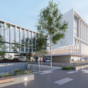 D5渲染器办公楼场景