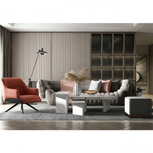 现代轻奢客厅SU模型06