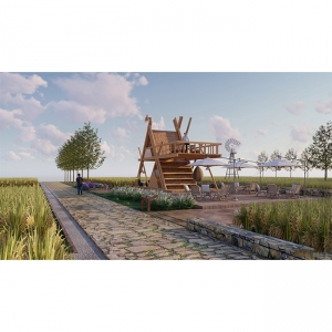 农场稻田景观SU模型场景08