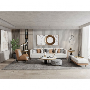 现代轻奢客厅SU模型09