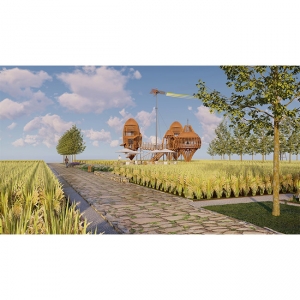 农场稻田景观SU模型场景09