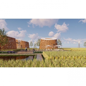 农场稻田景观SU模型场景12