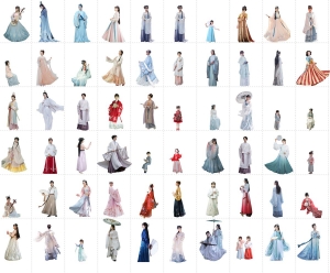 古风人物免扣素材和SU模型60个