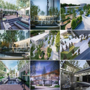 现代示范区景观SU模型9套