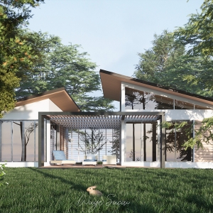 D5渲染器林中别墅场景