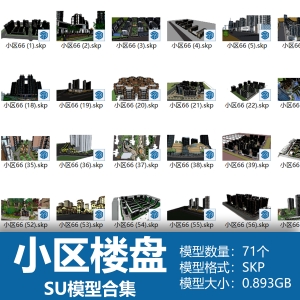 小区楼盘SU模型合集71个