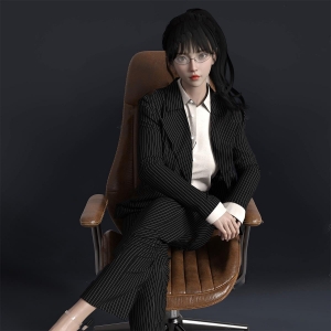 办公人物美女模型