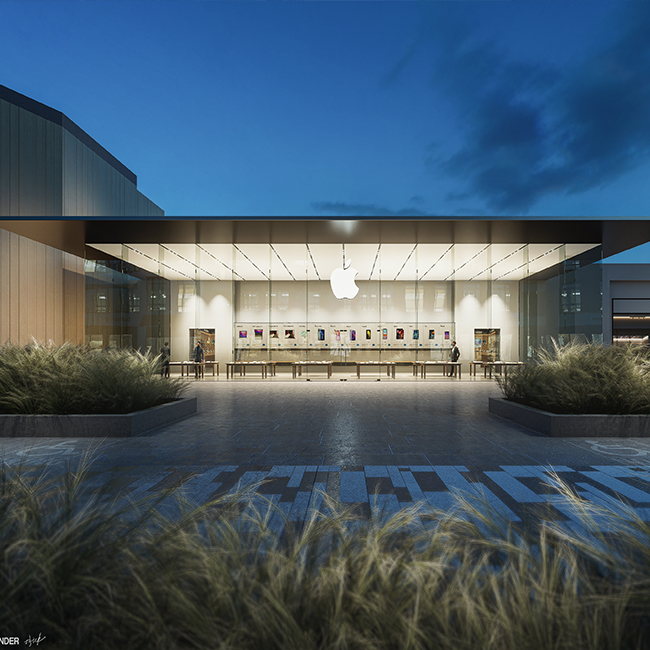 D5渲染器场景/苹果专卖店