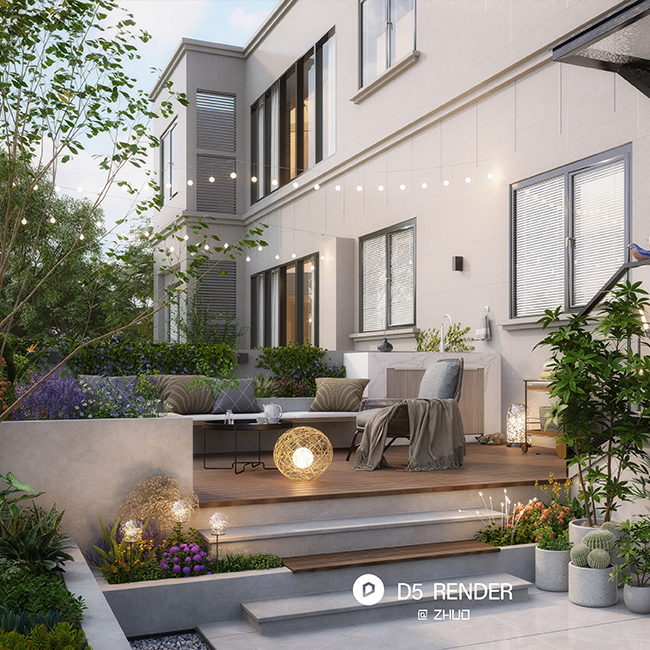 D5渲染器场景/小庭院