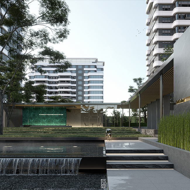 D5渲染器场景/大区对景廊架