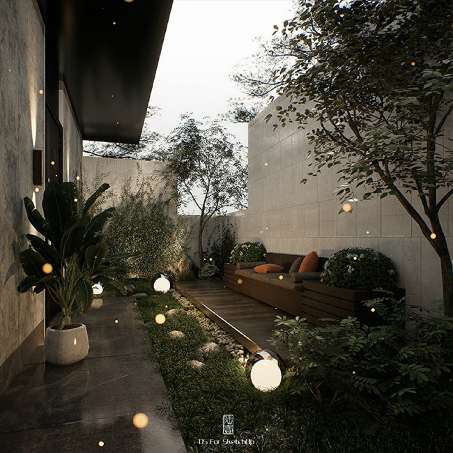 D5渲染器场景/萤火虫庭院