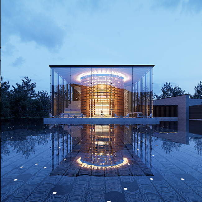 ENSCAPE场景/售楼处水院临摹