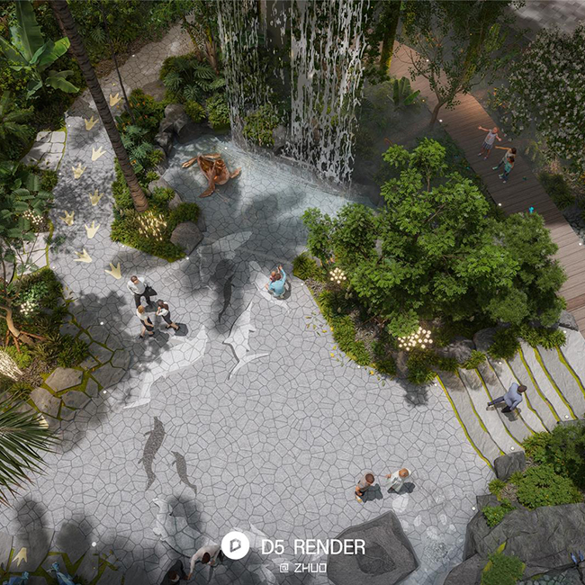 D5渲染器场景/重庆光环购物中心