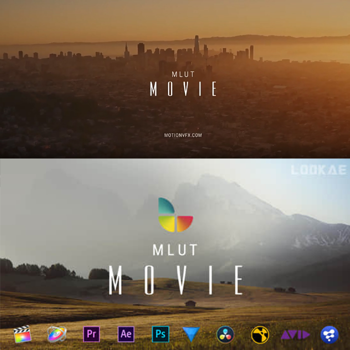30种专业电影大片氛围渲染LUT调色预设 (支持D5/AE/PR/PS/FCPX/达芬奇等)