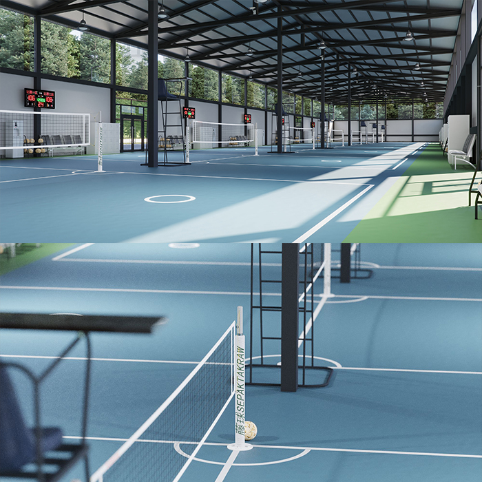 D5渲染器场景/亚太联藤球训练馆