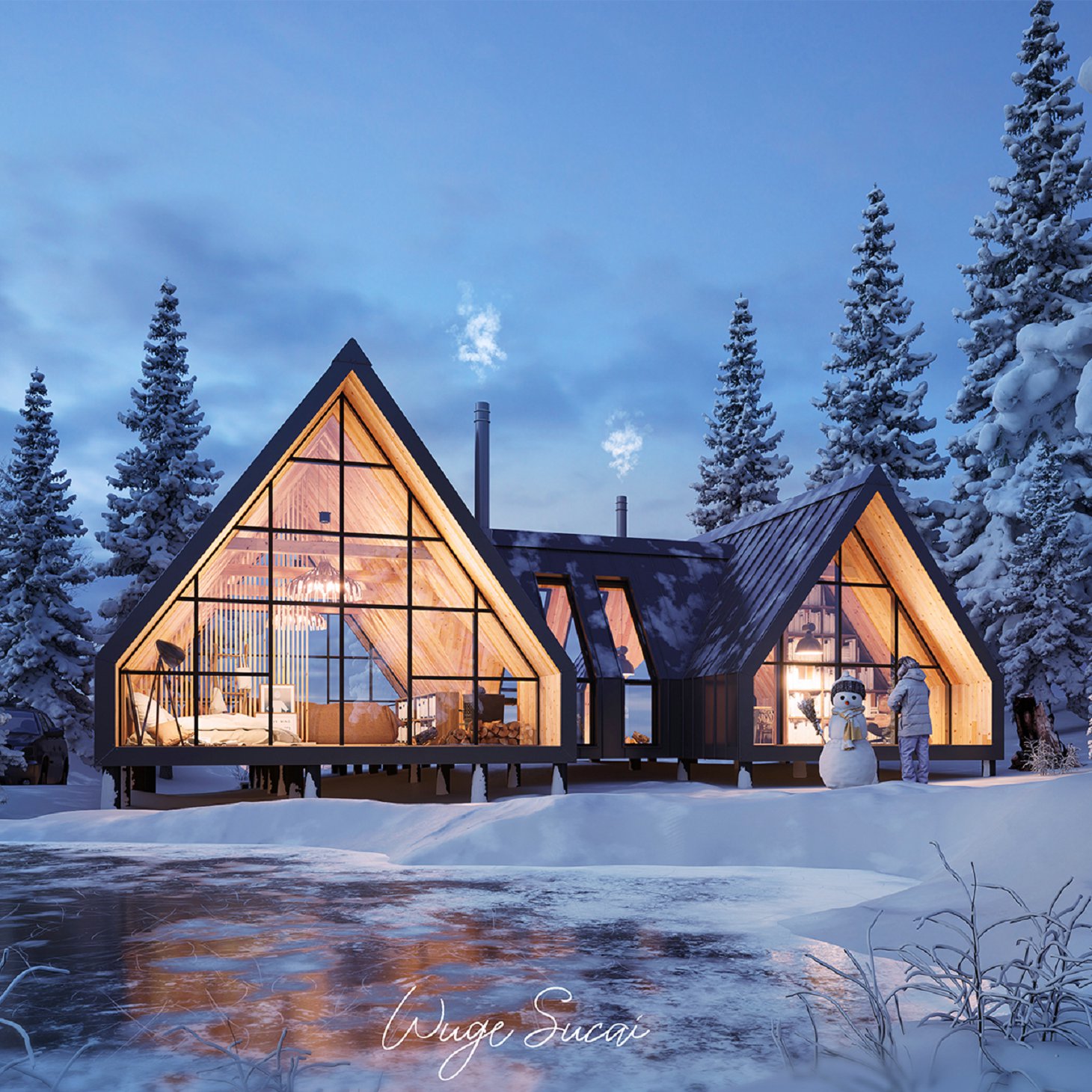 D5渲染器场景/临摹国外别墅