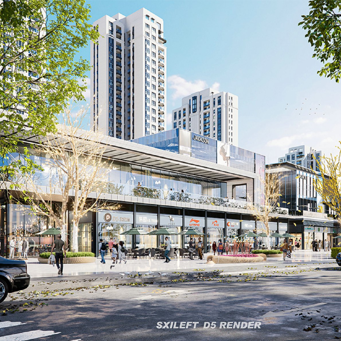 D5渲染器场景/现代商业街