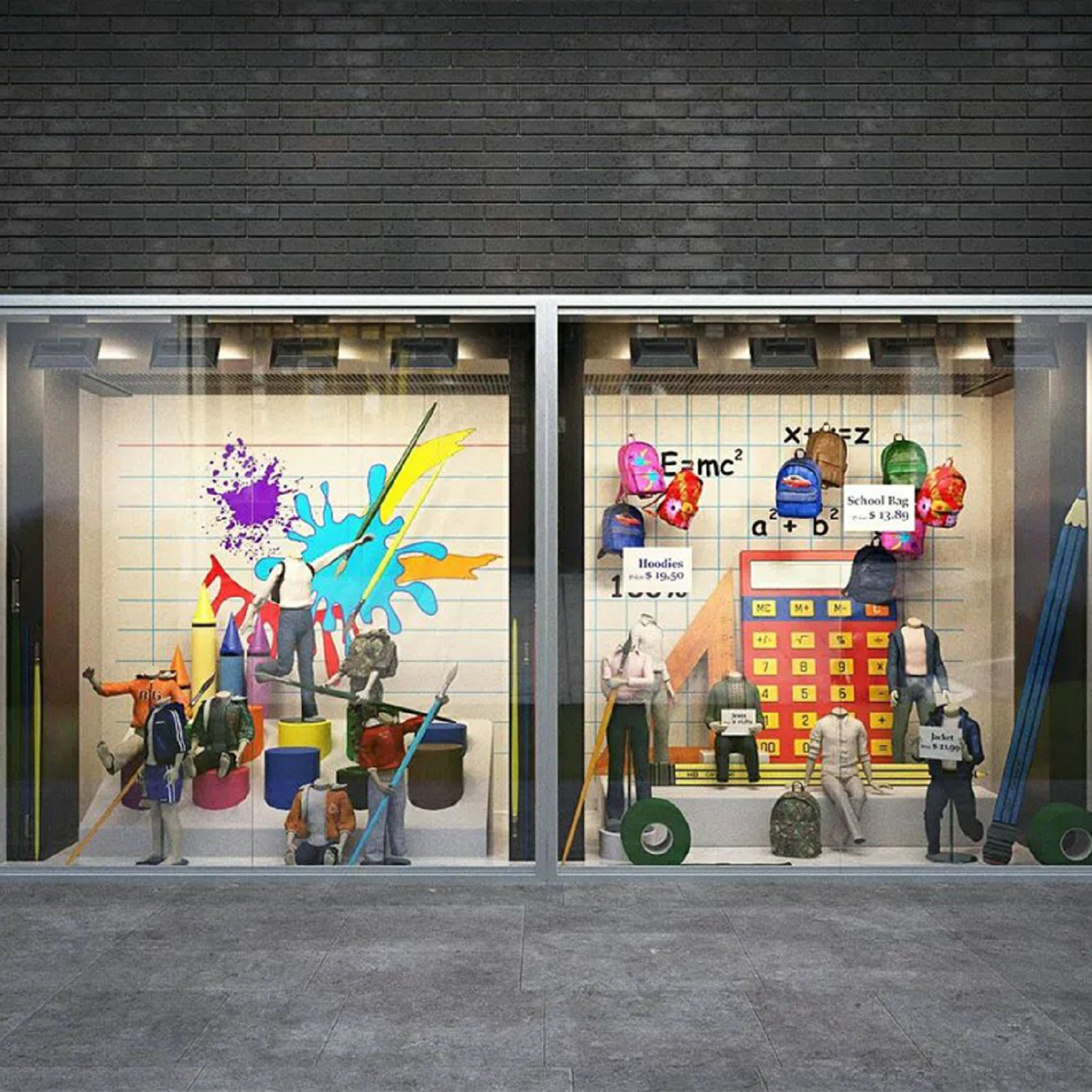 36个商店橱窗展览装饰3D模型