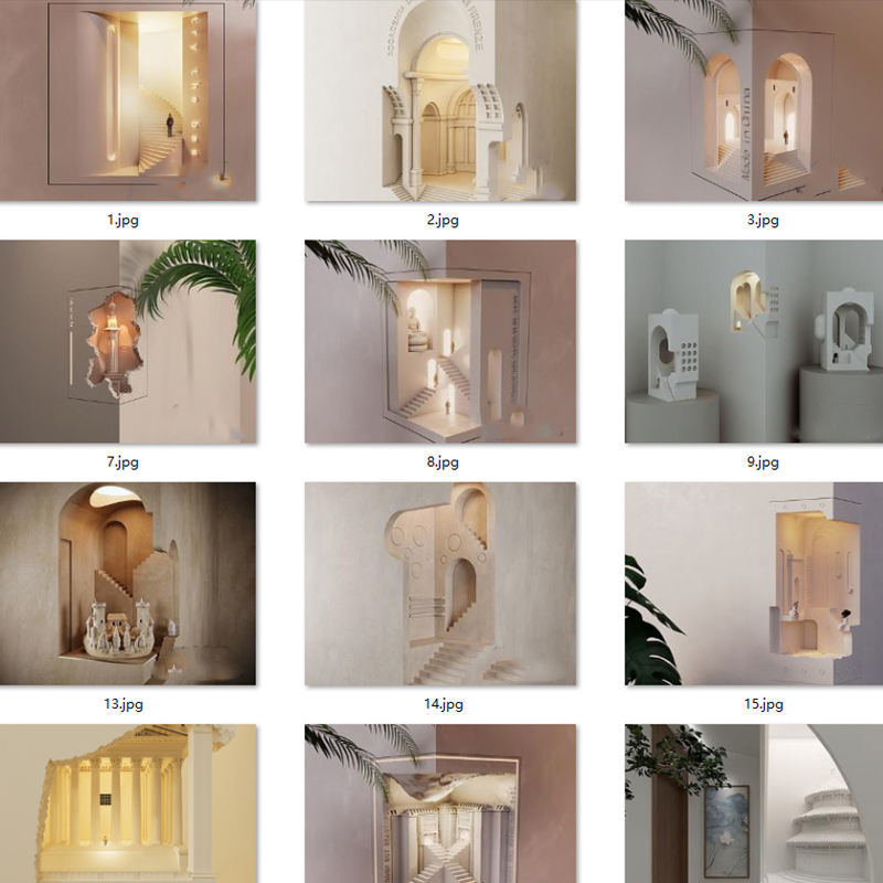 30个好看的石膏壁灯模型