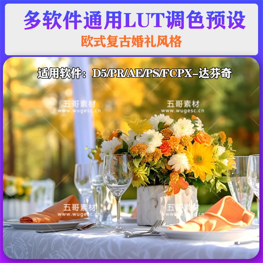 欧式复古婚礼LUT预设