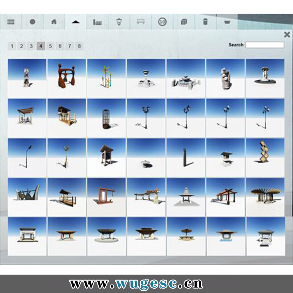 lumion室外小品模型216个