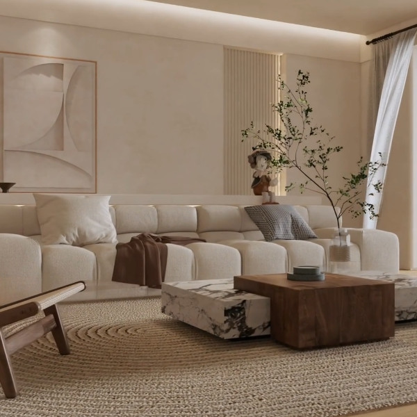 狸德老师作品/Enscape现代客厅场景