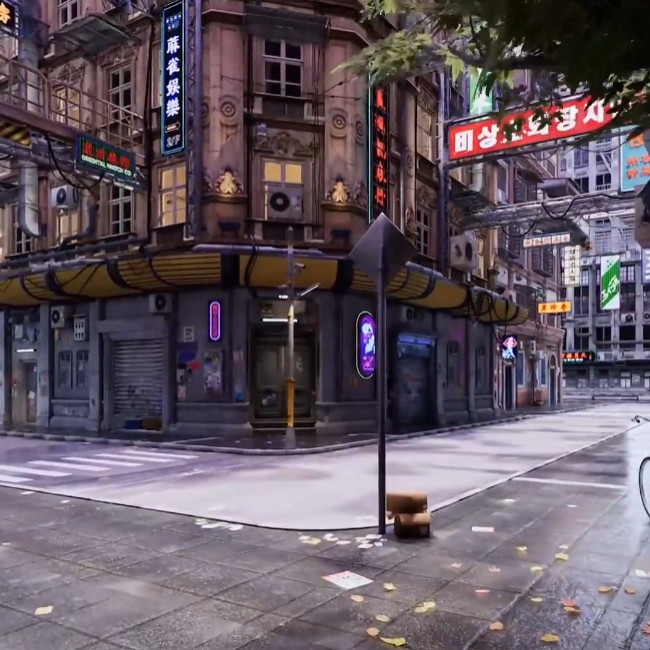 狸德老师作品/Enscape赛博朋克街道场景