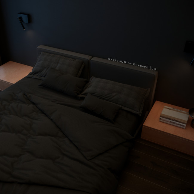 狸德老师作品/Enscape卧室夜景场景