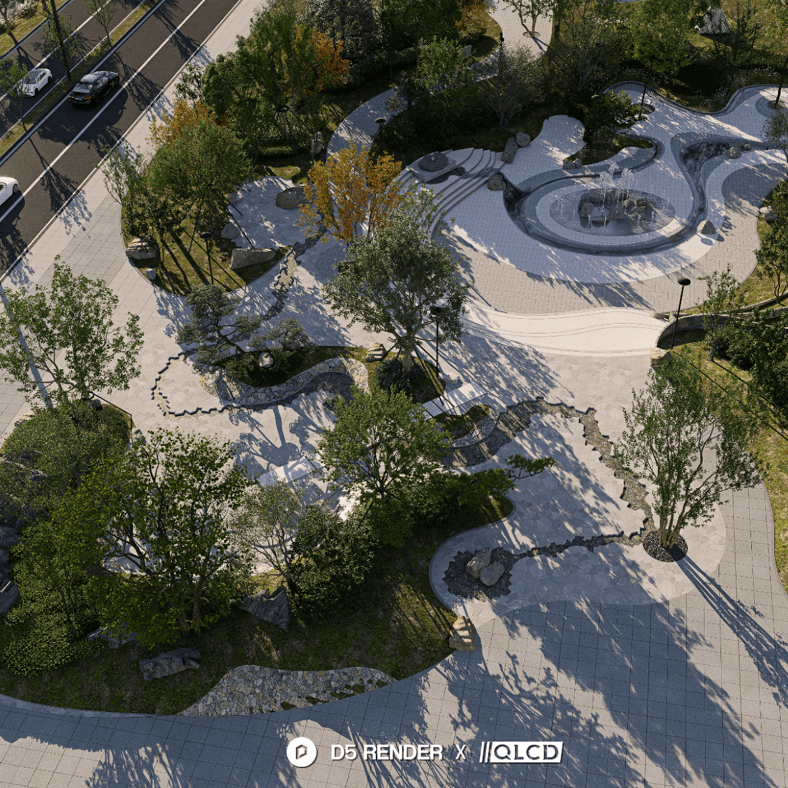 D5场景/城市流线公园
